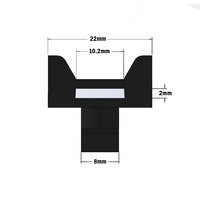 66-110-0 MODULAR SOLUTIONS CABLE TIE DOWNS 1/4 TURN CABLE BLOCK, 22MM, BLACK